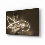 Abstract Art glass wall art in a modern creative loft
