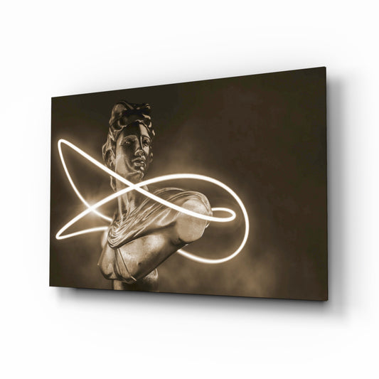Abstract Art glass wall art in a modern creative loft