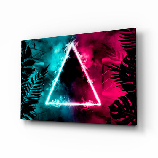 Abstract Art glass wall art in a modern creative loft