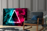 Synthwave yatay panel against an onyx-painted accent wall