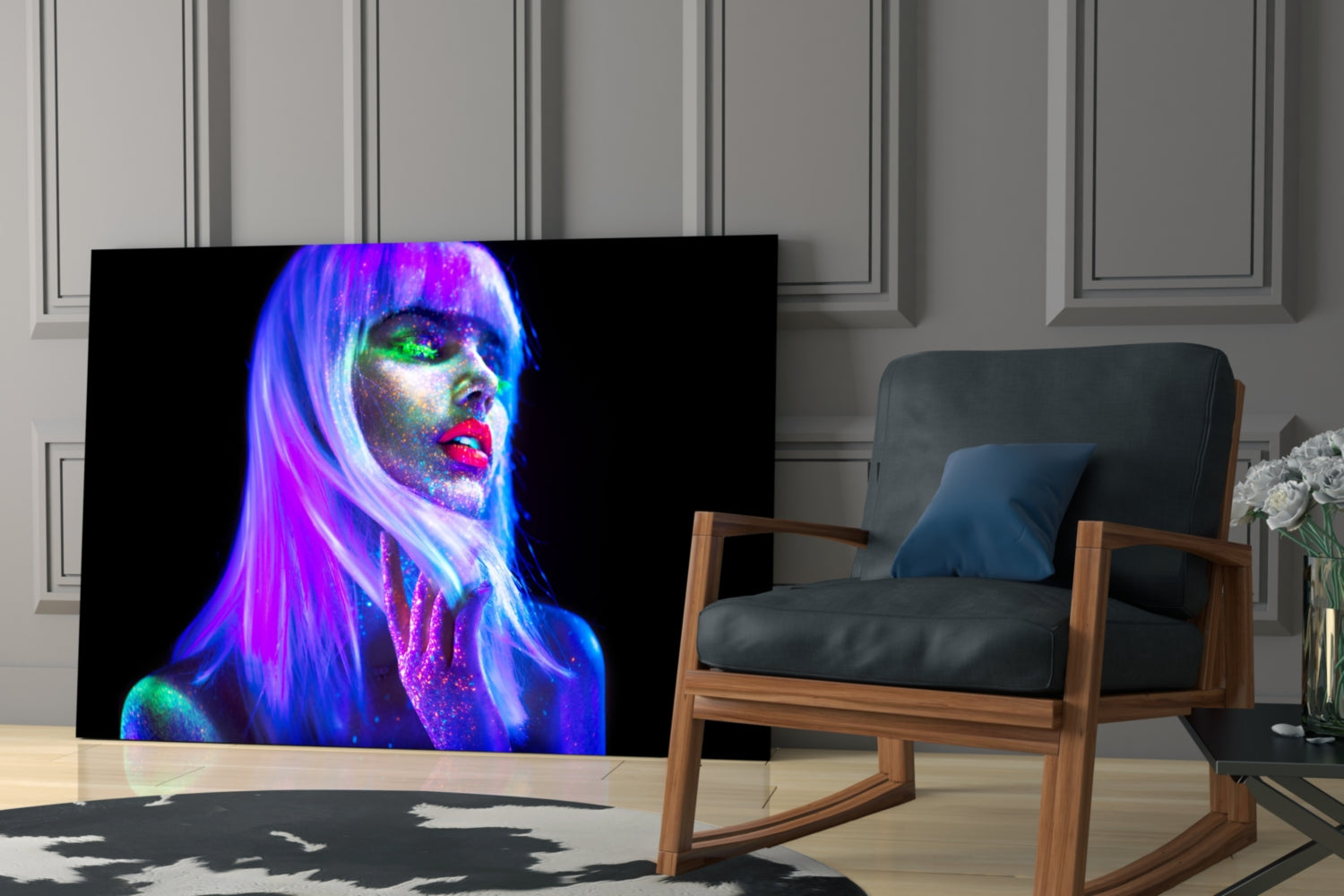 Woman Glass Wall Art.