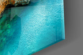 Cinematic artwork in a Mediterranean-themed dining room interior