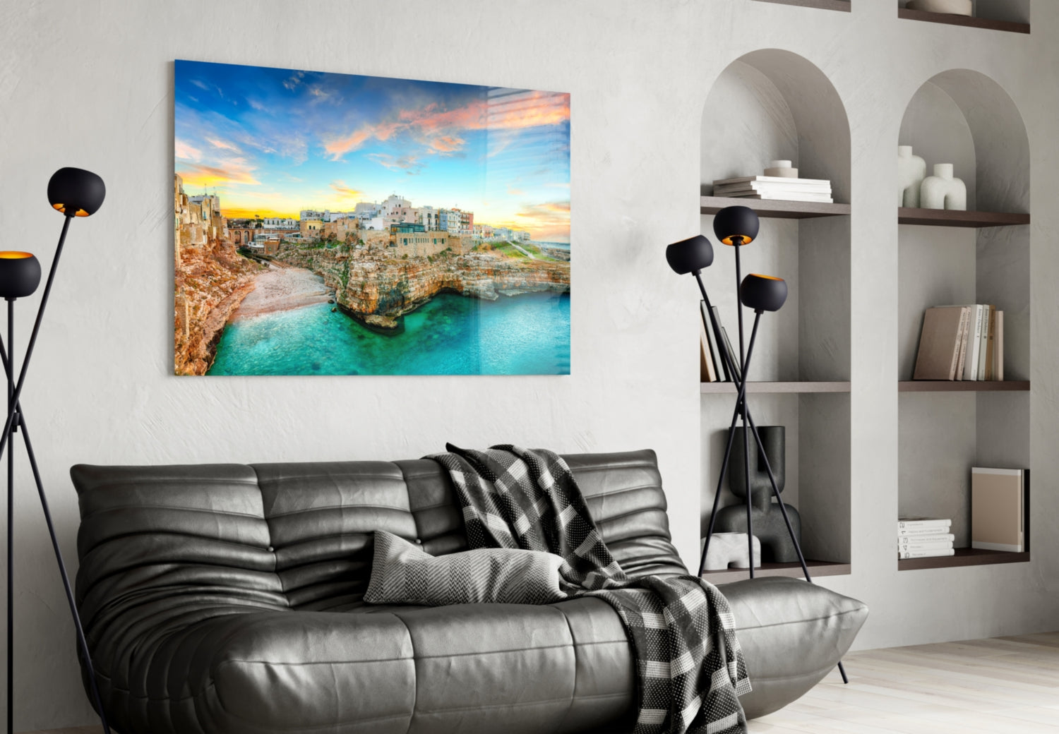 Jules Verne Glass Wall Art.