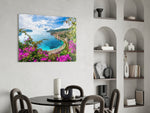 Cinematic travel print bringing Côte-d'Azur edge to a hallway