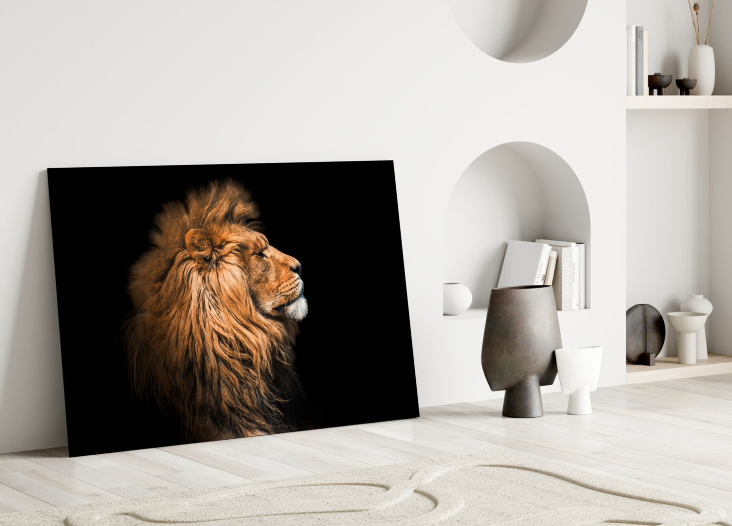 Lion Glass Wall Art.