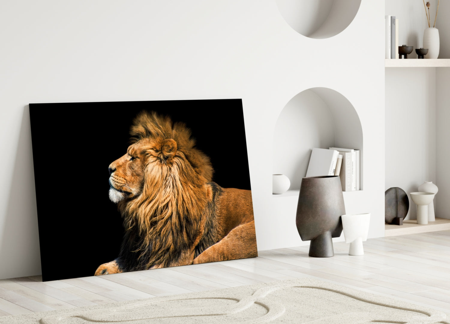 Lion Glass Wall Art.