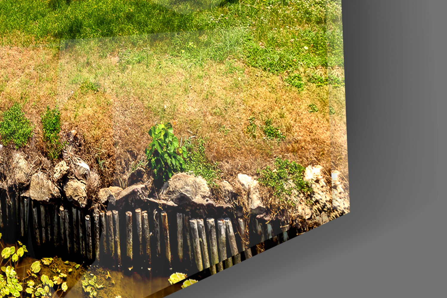 Small Village Glass Wall Art.