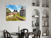 Cinematic travel print bringing Siam edge to a hallway