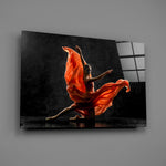 Stage-art panel anchoring a studio wall