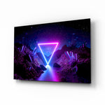 Abstract Art glass wall art in a modern teen room