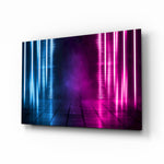 Abstract Art glass wall art in a modern teen room
