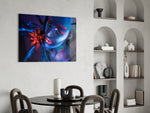 Cinematic beauty print bringing blacklight edge to a creative loft