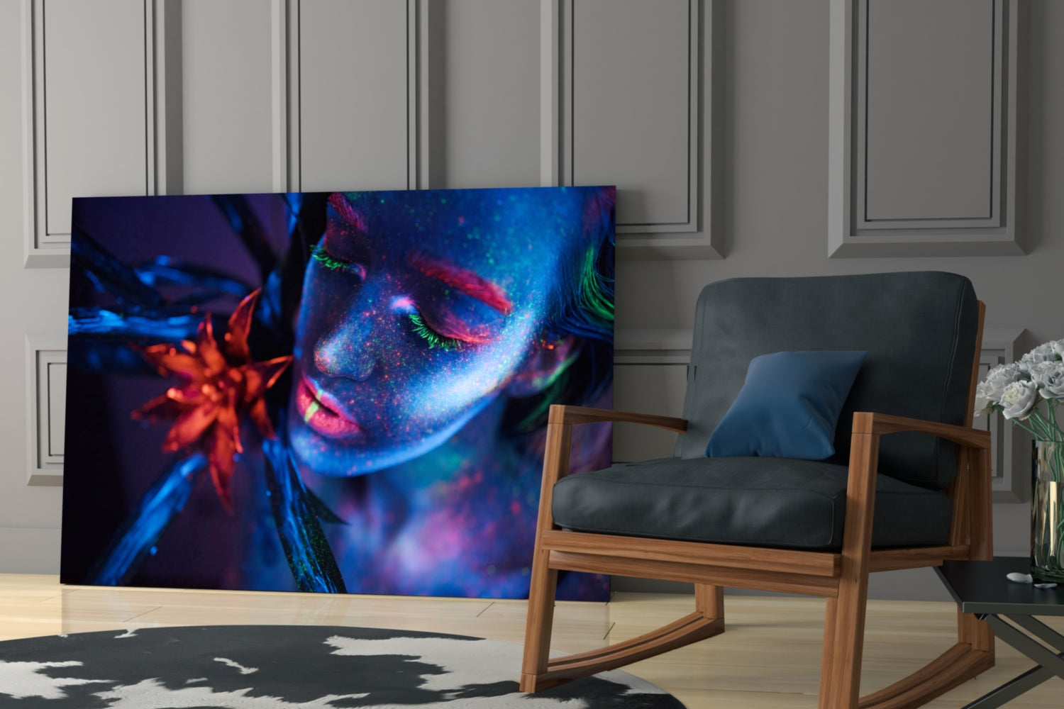 Woman Glass Wall Art.