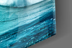 Cinematic artwork in a coastal-themed bedroom interior
