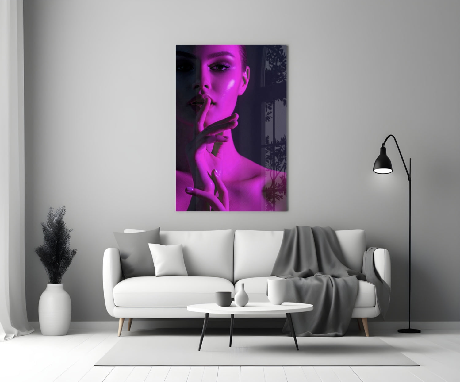 Woman Glass Wall Art.