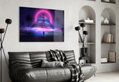 Abstract Art artwork styled in a man cave interior