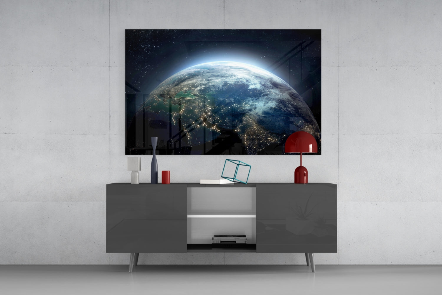 World Glass Wall Art.