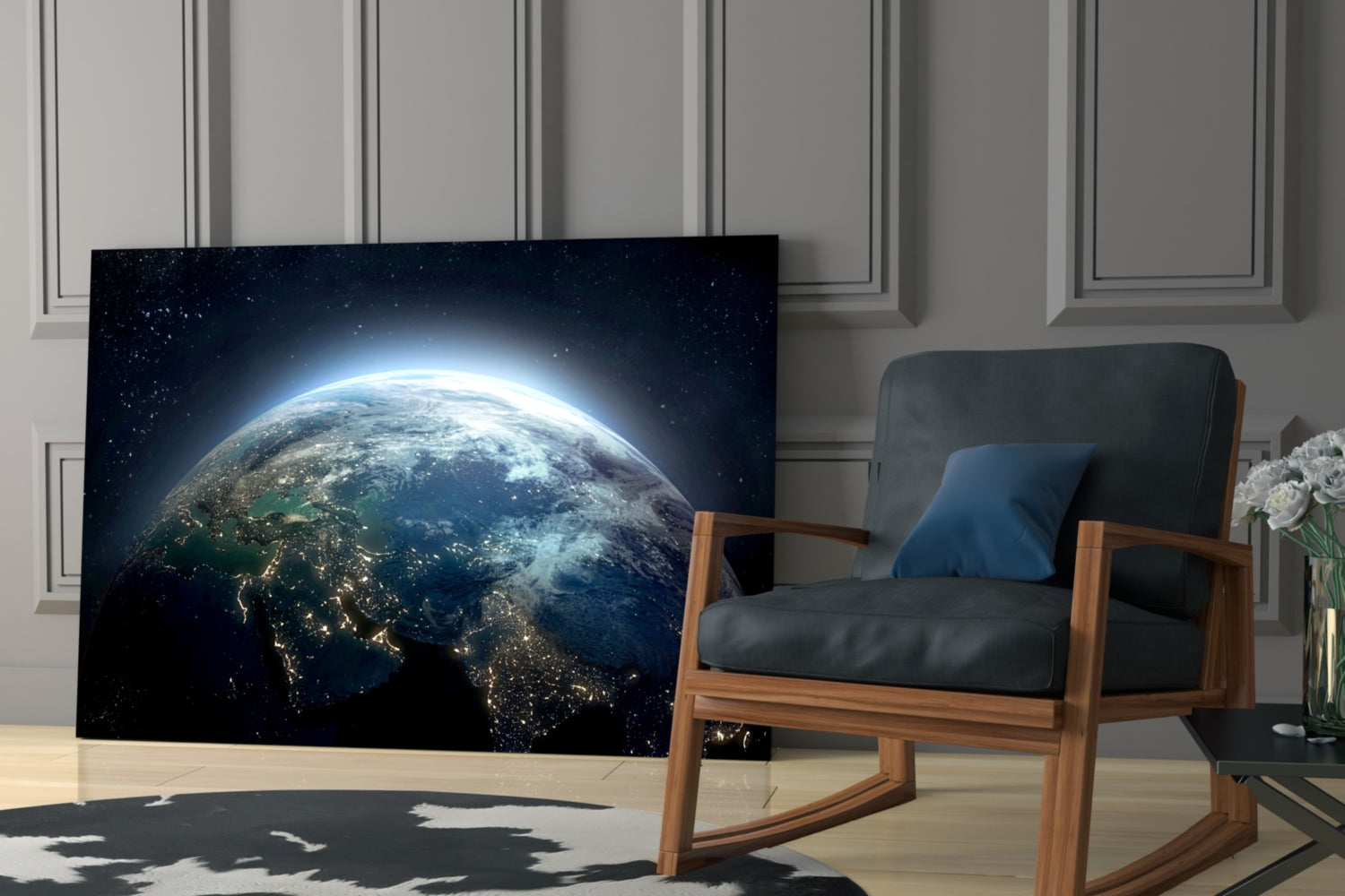 World Glass Wall Art.