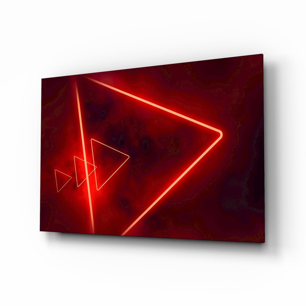 Abstract Art glass wall art in a modern teen room