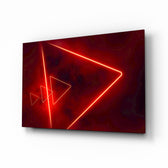 Abstract Art glass wall art in a modern teen room