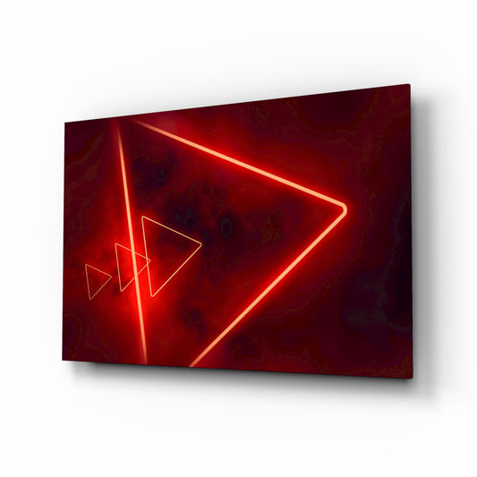 Abstract Art glass wall art in a modern teen room