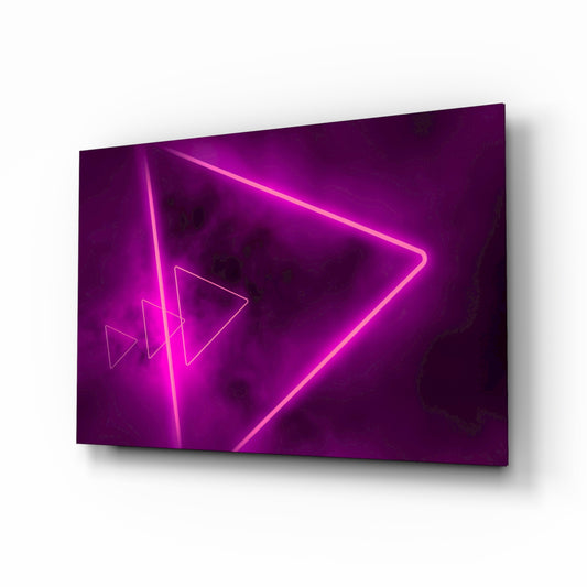 Abstract Art glass wall art in a modern teen room