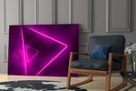 Synthwave yatay panel against a violet-painted accent wall