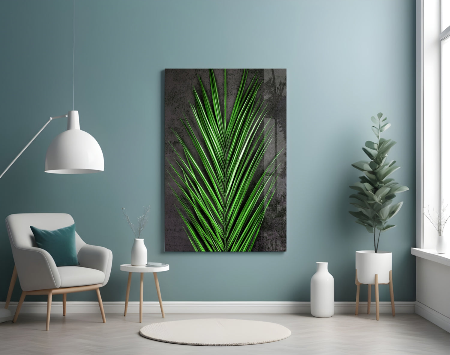 Areca Bunch Glass Wall Art.