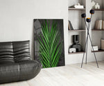 Cinematic botanical print bringing tropical edge to a wellness studio