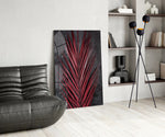 Cinematic botanical print bringing tropical edge to a wellness studio