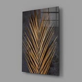 Botanical panel anchoring a study wall