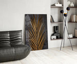 Cinematic botanical print bringing tropical edge to a wellness studio