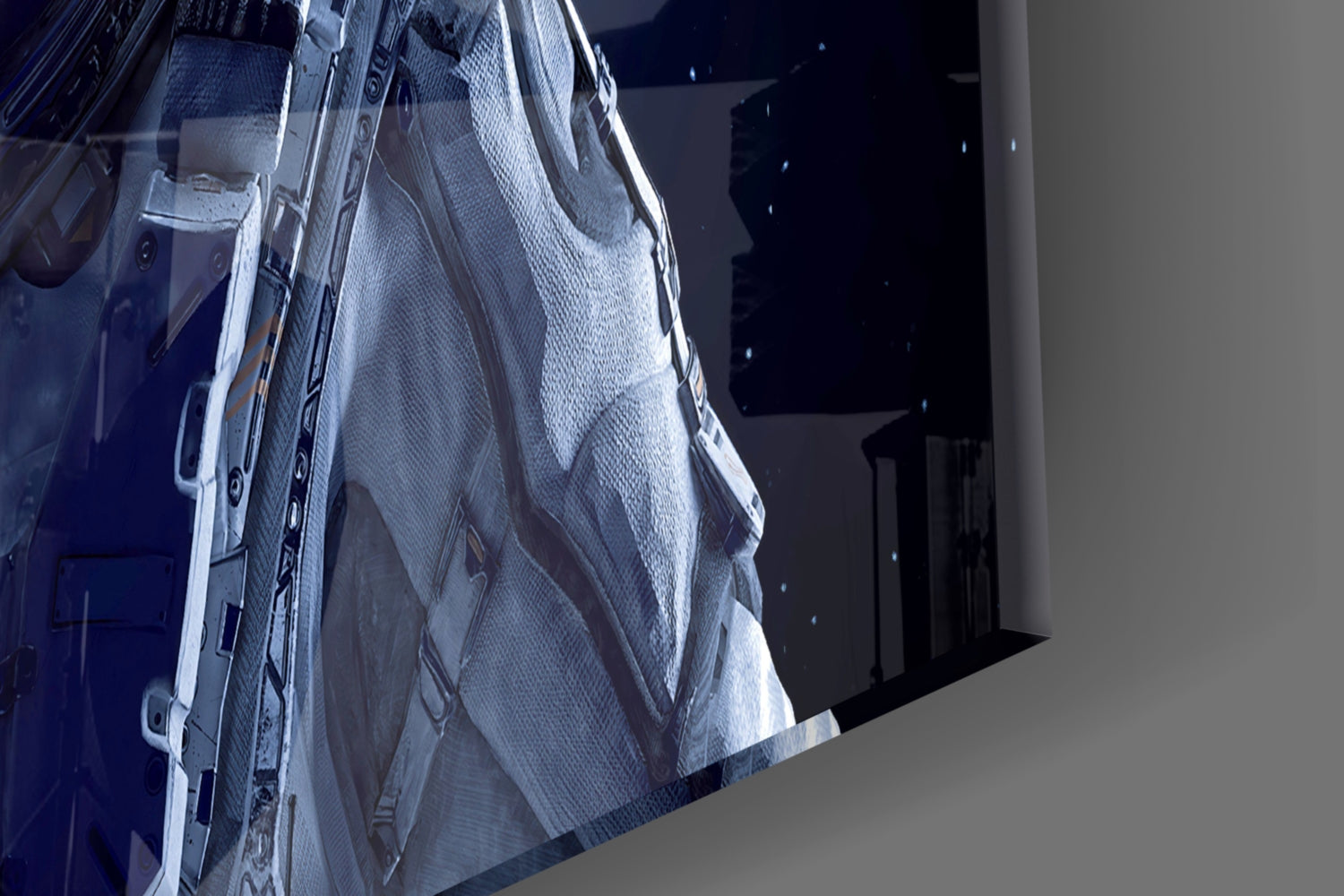 Astronaut İn Space Glass Wall Art.