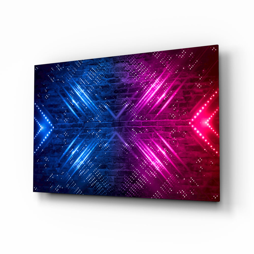 Abstract Art glass wall art in a modern teen room