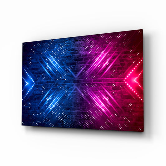 Abstract Art glass wall art in a modern teen room