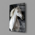 Equine panel anchoring a study wall