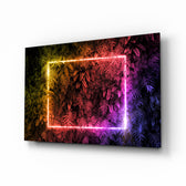 Abstract Art glass wall art in a modern creative loft