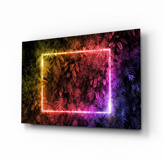 Abstract Art glass wall art in a modern creative loft
