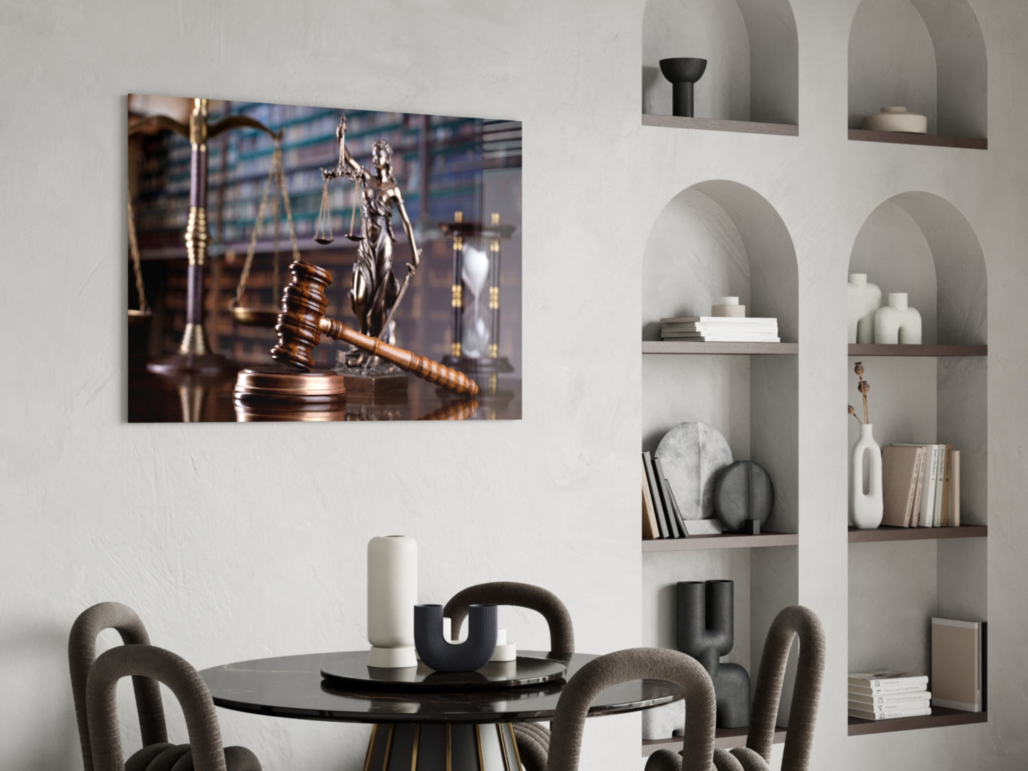 Gavel Of Justice Glass Wall Art.