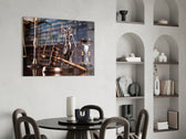 Cinematic legal print bringing attorney edge to private chambers
