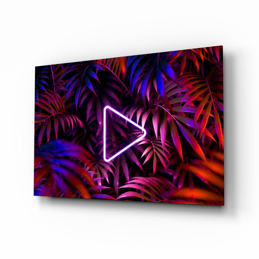 Abstract Art glass wall art in a modern creative loft
