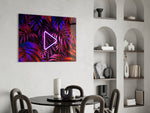 Cinematic synthwave print bringing jungle edge to a bedroom