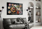 Nuts artwork styled in a breakfast nook interior