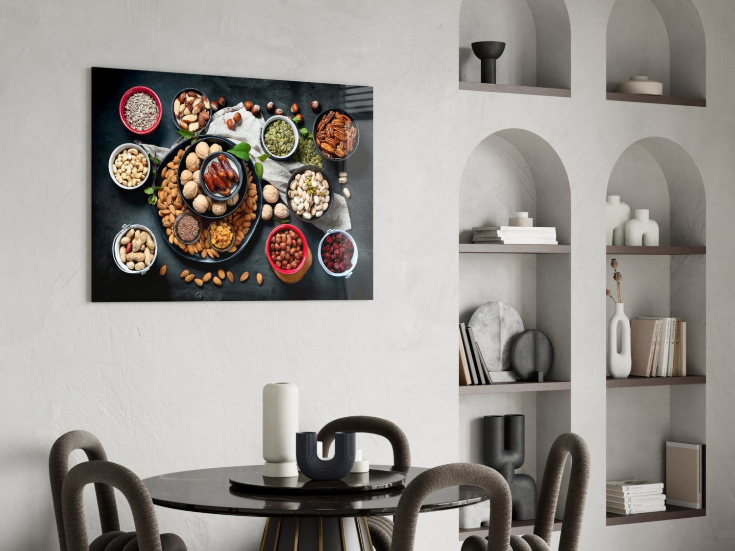 Nuts Glass Wall Art.