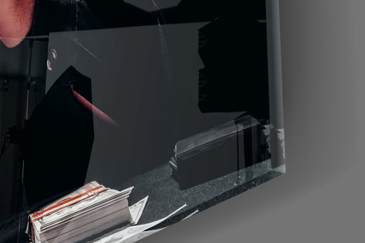 The Mysterious Gambler Glass Wall Art.