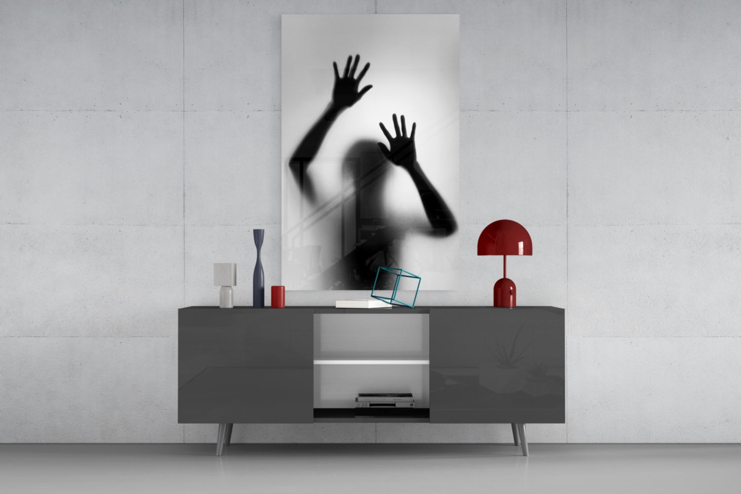 Loneliness Glass Wall Art.