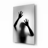Loneliness glass wall art in a modern creative loft