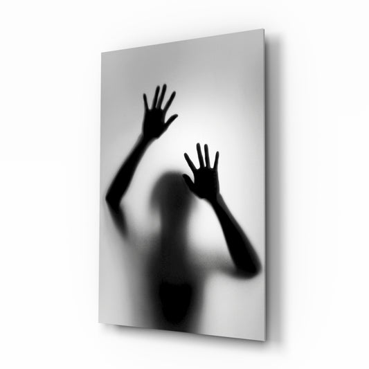 Loneliness glass wall art in a modern creative loft