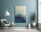 Abstract Art artwork styled in a hallway interior