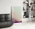 Cinematic abstract print bringing Japandi edge to a wellness studio